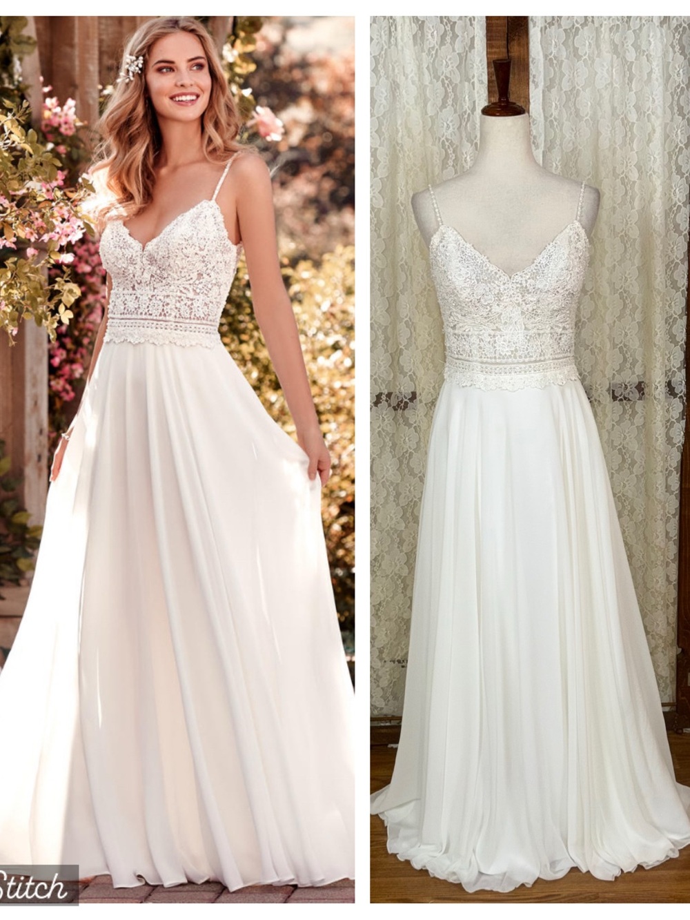 Gorgeous Rebecca Ingram “Juniper” Chiffon Wedding Gown